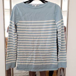Uniqlo x Ines de la Fressange Light Blue Striped Wool Sweater size L